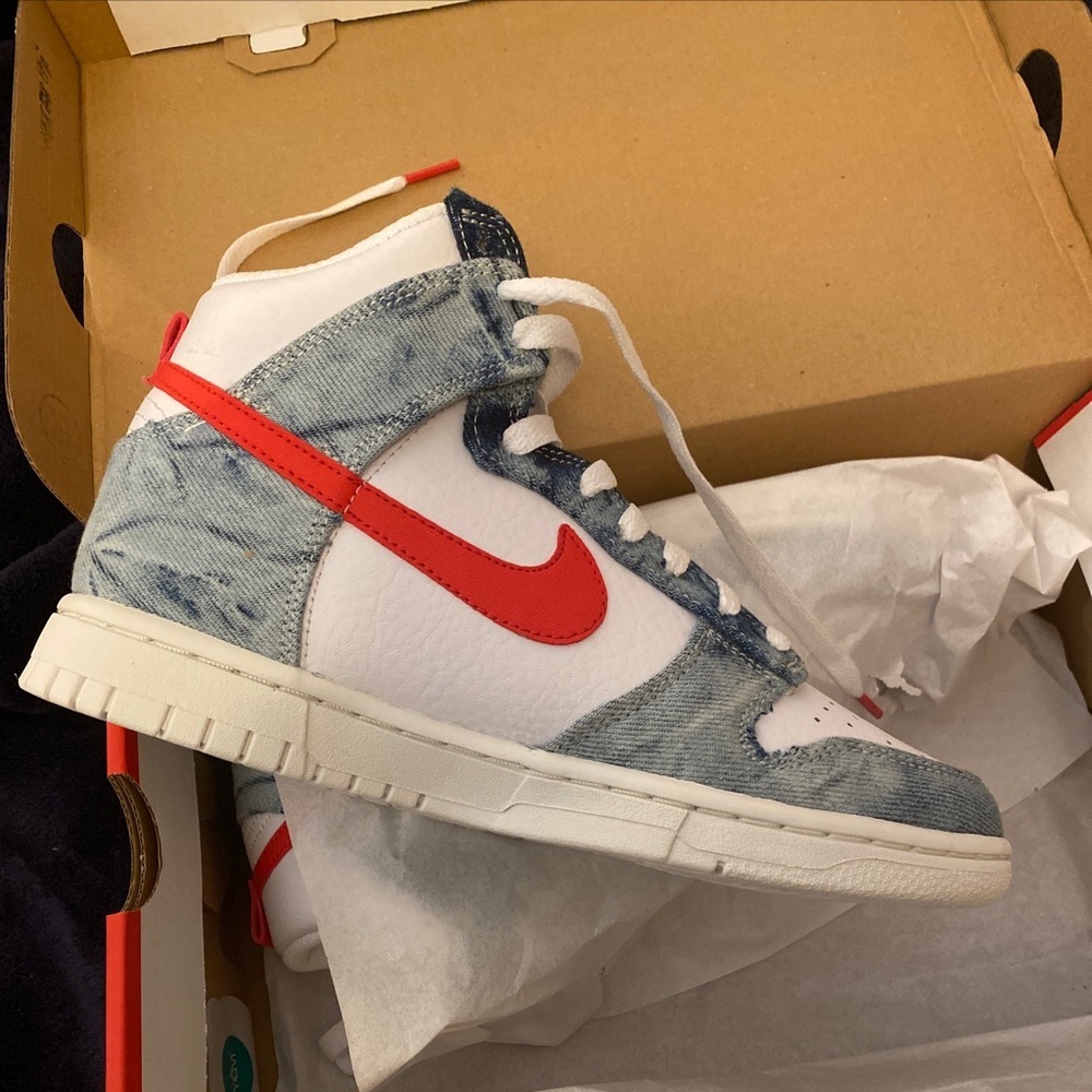 Nike Dunk High Washed Denim 2022 - Picture 4 of 6